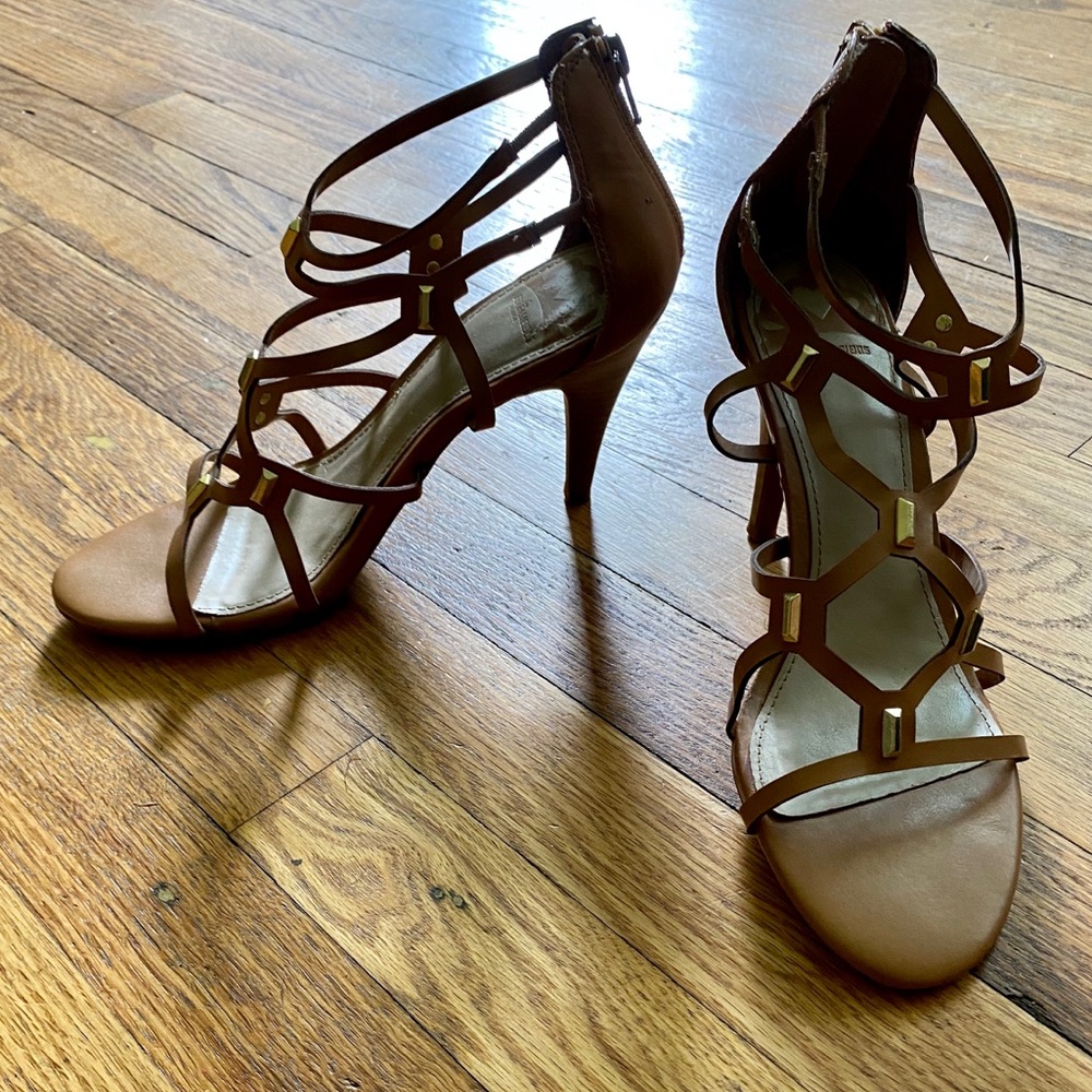 Fergalicious Strappy Brown Heel
